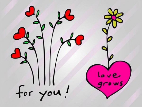 Simplistic Heart Floral Vector Graphics web vector unique stylish quality original love grows love illustrator high quality hearts heart flower graphic fresh free download free drawing download design creative   