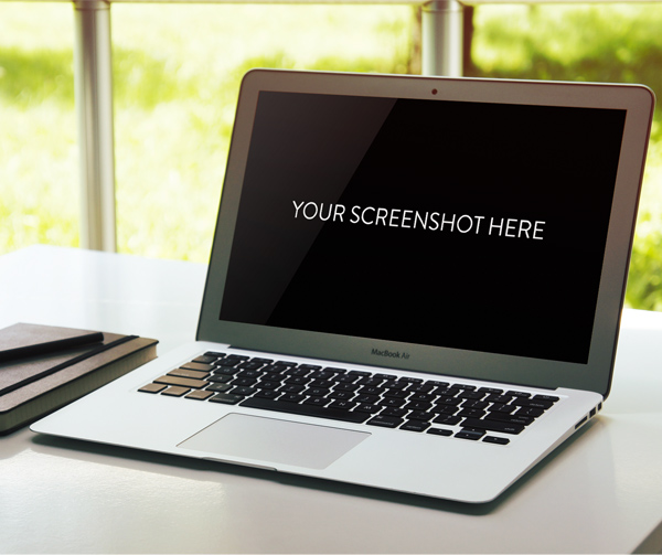 Macbook Air PSD Mockup office mockup macbook air apple   