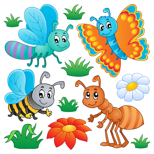Colorful Cartoon Insects Vector Set web vector unique ui elements stylish set quality original new interface insect illustrator high quality hi-res HD graphic fresh free download free eps elements download detailed design creative cartoon insect cartoon butterfly cartoon bug cartoon bee cartoon ant butterfly bug bee ant   
