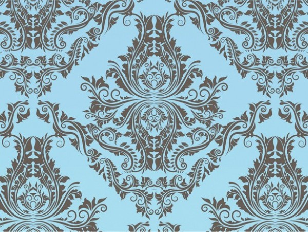 Intricate Vintage Floral Vector Pattern web wallpaper vintage vector unique ui elements swirls stylish seamless quality pattern original new interface illustrator high quality hi-res HD graphic fresh free download free floral elements download detailed design creative blue background antique ai   