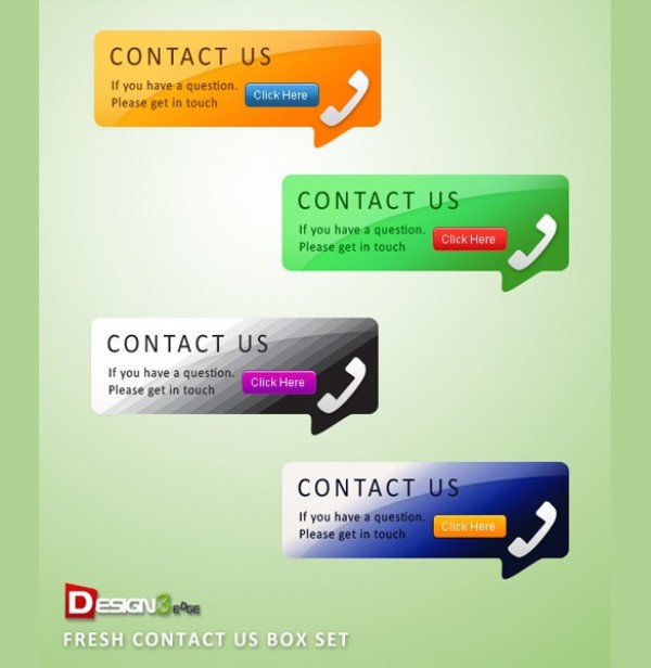 4 Contact Us Telephone Click Here Box Set PSD web unique ui elements ui telephone stylish simple quality phone original new modern modal interface icon hi-res HD fresh free download free form elements download detailed design creative contact us click here clean call us button box   