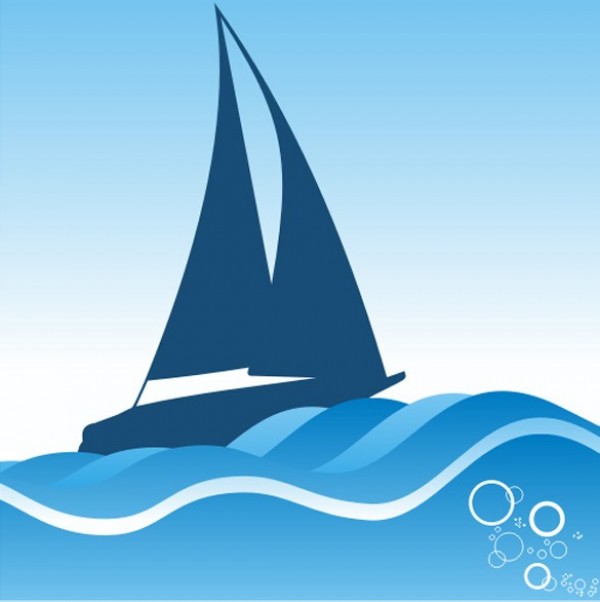 Blue Sailboat Ocean Abstract Vector Background web waves vector unique ui elements stylish silhouette sailboat silhouette sailboat sail boat quality original ocean new interface illustrator high quality hi-res HD graphic fresh free download free eps elements download detailed design creative cdr boat background ai abstract   