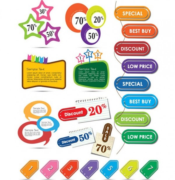 Discount Best Buy Sale Vector Labels Set web vector unique ui elements stylish stickers special set sale quality percent off pack original new low price labels interface illustrator high quality hi-res HD graphic fresh free download free elements download discount detailed design creative best buy   