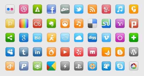 50 Crisp Colorful Social Media Icons Set web vectors vector graphic vector unique ultimate social icons social quality photoshop pack original new modern media illustrator illustration icons high quality fresh free vectors free download free download design creative colorful clean ai   