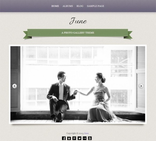 June Photo Gallery WordPress Theme Template wp wordpress website web unique ui elements ui theme template stylish quality php photos photography original new modern june interface html hi-res HD gallery fresh free download free elements download detailed design css creative clean albums   