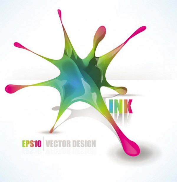 Colorful Glossy Ink Splash Vector Background web vector unique ultimate stylish splash spill quality pattern pack original new modern ink illustrator high quality graphic fresh free download free flowing download design creative colorful background   