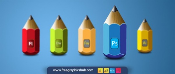 5 Adobe Program Little Pencil Icons Set yellow web vector unique ui elements svg stylish set quality pencils pencil stub pencil icons pencil original new little interface illustrator high quality hi-res HD green graphic fresh free download free eps elements download detailed design creative blue ai adobe pencil icons adobe icons set Adobe icons   