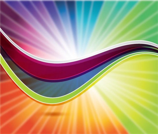 Radiant Rainbow Wave Abstract Vector Background wave vector unique stylish stripes rainbow radiant radial quality original illustrator high quality graphic fresh free download free download curve creative colorful background ai abstract   