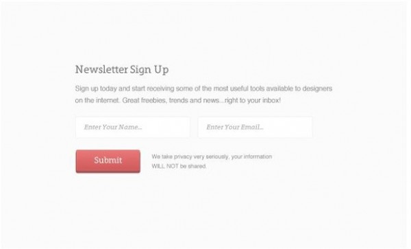 Tasty Little Newsletter Signup Form PSD web unique ui elements ui subscription subscribe submit stylish signup form signup quality psd original newsletter new modern light interface hi-res HD grey fresh free download free form elements download detailed design creative clean button   