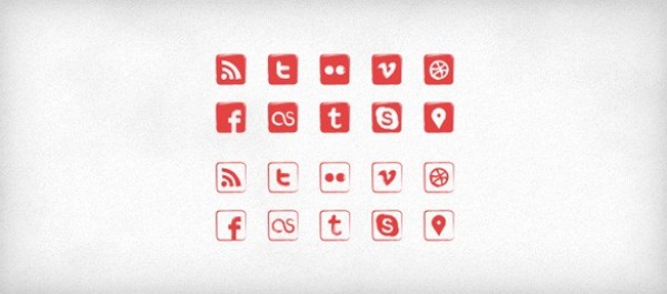 Red "Seal" Social Media Icons Set web unique ui elements ui twitter stylish social media social icons social simple set seal red quality pack original new modern interface icons hi-res HD fresh free download free flickr facebook elements download detailed design creative clean   