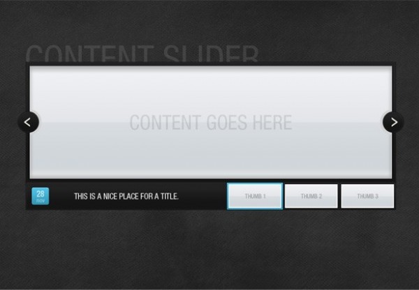 Stylish Content Slider Thumbnails PSD web unique ui elements ui thumbnails stylish slider simple quality psd original new modern interface hi-res HD fresh free download free elements download display detailed design creative content slider clean   