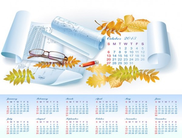 Floral Designer 2013 Yearly Calendar Vector yearly web vector unique ui elements stylish rolls quality pencil original new monthly leaves interface illustrator high quality hi-res HD graphic fresh free download free eyeglasses eps elements download detailed designer design creative calendar blueprints autumn architecture 2013 calendar 2013   