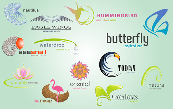 12 Bird Nature Ecology Vector Logotype Set spa oriental nature logotypes logos health free logos free download free ecology butterfly birds   