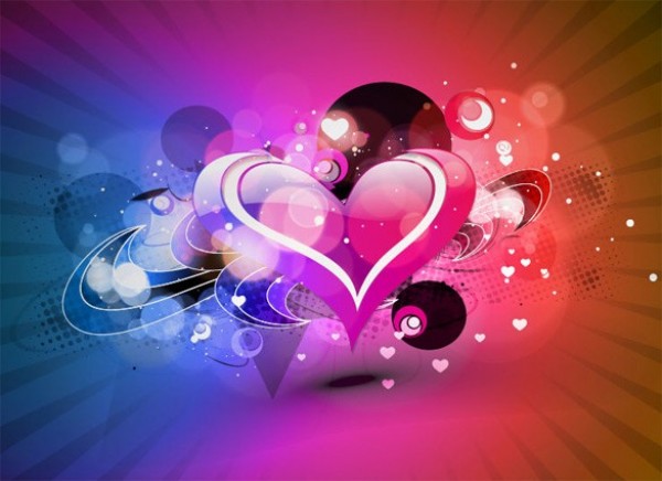 Colorful Heart Bomb Abstract Vector Background web vector valentines unique stylish quality original love illustrator high quality heart graphic fresh free download free eps download design creative colors colorful bomb background abstract   