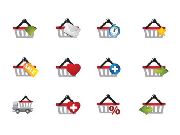 12 eCommerce Shopping Basket Vector Icons Set web vector unique ui elements stylish shopping cart shopping quality original online store new interface illustrator icons high quality hi-res HD graphic fresh free download free elements ecommerce download detailed design creative cart buy it now basket   