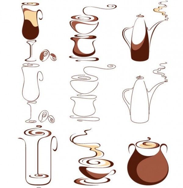 39 Coffee Vector Icons Shapes Set web vector unique ui elements stylish set quality pack original new interface illustrator icons high quality hi-res HD graphic fresh free download free espresso elements download detailed design creative coffeepot coffee cup coffee carafe cappuccino aroma   