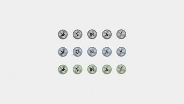 15 Minimal Metallic Social Media Icons Set PSD/PNG web unique ui elements ui stylish social set round quality psd png pack metallic original new networking modern minimalistic minimal mini media interface icons hi-res HD fresh free download free elements download detailed design creative clean bookmarking   