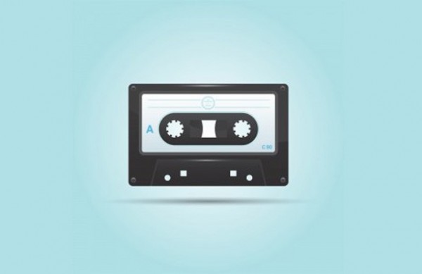 Retro Vector Cassette Tape Graphic web vector unique ui elements stylish retro realistic cassette tape realistic quality original new interface illustrator high quality hi-res HD graphic fresh free download free elements download detailed design creative cassette tape cassette ai   