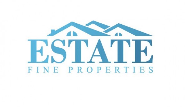 Professional Blue Real Estate Vector Logo web vector unique ui elements ui stylish real estate logo quality original new modern logo interface house hi-res HD fresh free download free elements download detailed design creative clean blue ai   