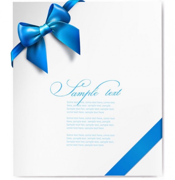 Lovely Vector Gift Card with Ribbon web vector unique ui elements stylish ribbon quality original new interface illustrator high quality hi-res HD graphic gift card fresh free download free elements elegant download detailed design creative blue ribbon blue bow blue   