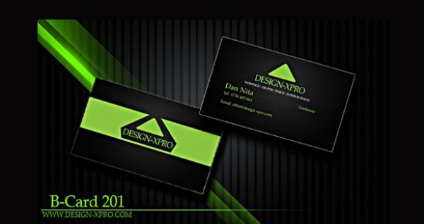 Dark Modern Business Card Template Set PSD 1649 web unique ui elements ui stylish quality psd presentation original new modern interface identity hi-res HD green front fresh free download free elements download detailed design creative clean card business card black back   