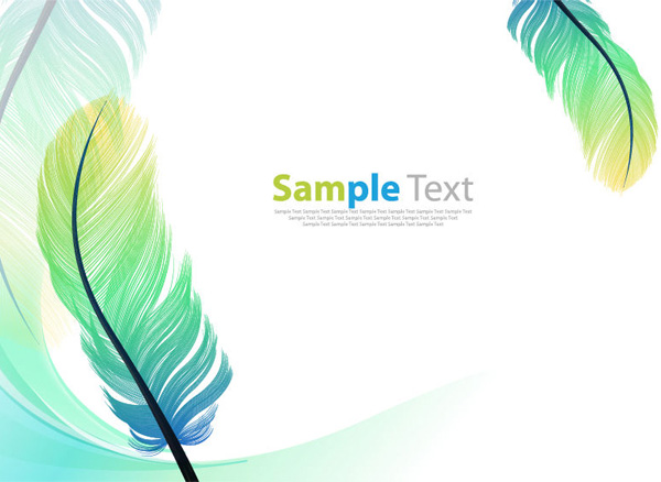 Feathers Frame Colorful Abstract Background vector green free download free frame feathers feather background blue background   
