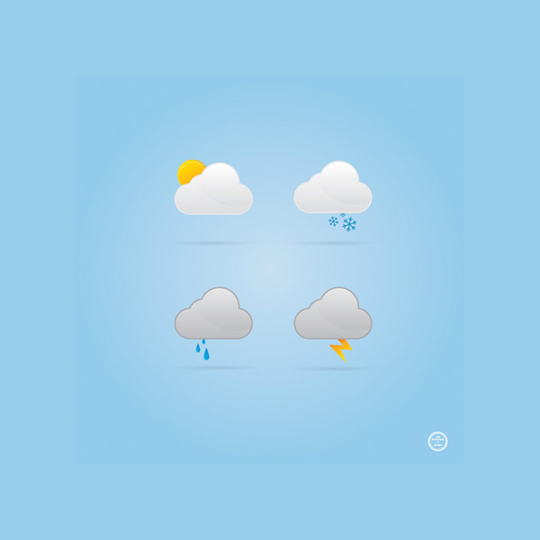 4 Cloud Weather Condition Vector Icons Set web weather icons set weather vector unique ui elements sunny stylish snow set raining quality original new lightning interface illustrator high quality hi-res HD graphic fresh free download free forecast eps elements download detailed design creative conditions clouds climate   