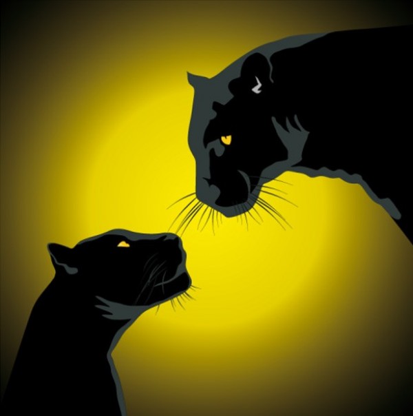 Night Panthers Abstract Vector Background web vector unique stylish quality panthers pair original male illustrator high quality graphic glow fresh free download free female eps download design creative cdr black panther background ai abstract   