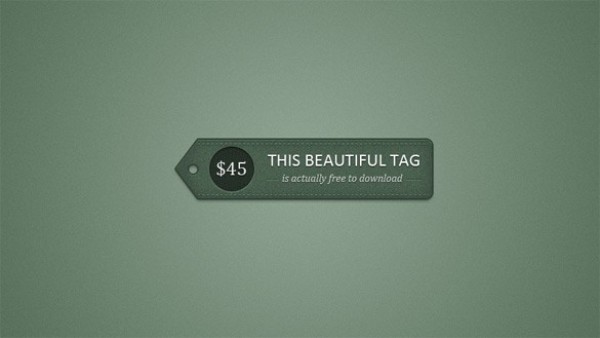 Fancy Leather Look Price Tag Element PSD web unique ui elements ui tag stylish stitched simple quality price tag price original new modern leather label interface hi-res HD green fresh free download free fancy elements download detailed design creative clean   