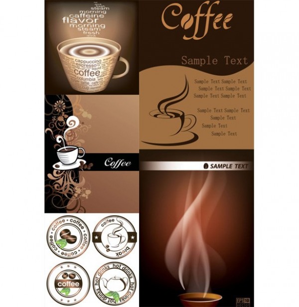 Deluxe Coffee Theme Vector Backgrounds web vector unique ui elements stylish sticker quality original new label interface illustrator high quality hi-res HD graphic fresh free download free elements download detailed design creative coffee theme coffee cup coffee cappuccino banner background aroma   