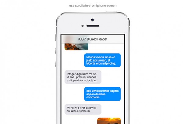 iOS 7 Style Blurred Header CSS ui elements transparent snippet ios7 blurred header ios7 ios 7 interface free download free download coded blurred header   