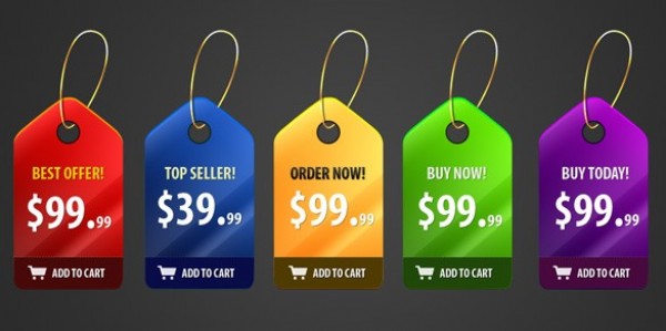 5 Colorful Classy Price Tags Set PSD web unique ui elements ui ticket tags stylish string simple quality price tags original online store new modern label interface hi-res HD fresh free download free elements download detailed design creative clean badge   