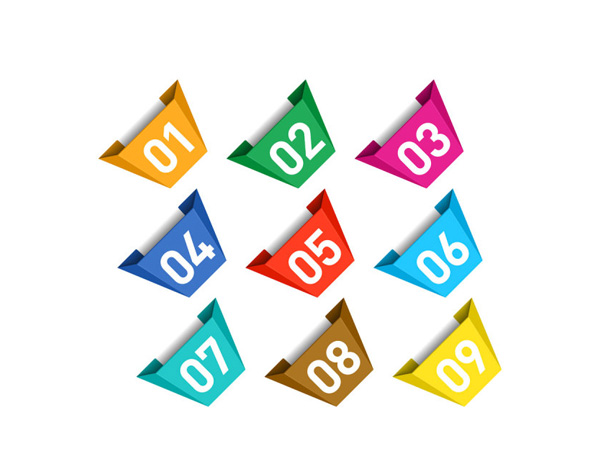 9 Colorful Folded Fashion Labels Set web vector unique ui elements tags stylish set quality original origami new labels interface illustrator high quality hi-res HD graphic fresh free download free folded feature fashion labels eps elements download detailed design creative colorful bright   
