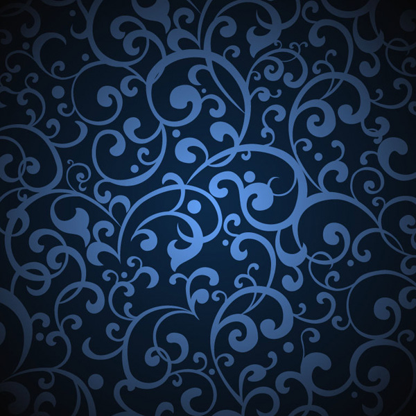 Dark Blue Vintage Floral Pattern Background wallpaper vintage vector swirls pattern free download free floral dark background   