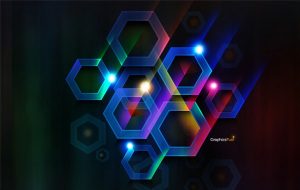 Hexagon Abstract Lights Wallpaper Background vectors vector graphic vector unique quality psd photoshop pack original modern lights layered illustrator illustration high quality hexagon fresh free vectors free download free download creative cool colorful ai abstract   