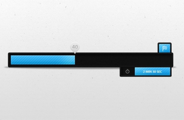 Sleek Black Progress Loading Bar PSD web unique ui elements ui stylish simple quality progress bar percent original new modern loading interface hi-res HD fresh free download free elements download detailed design creative clean blue black   