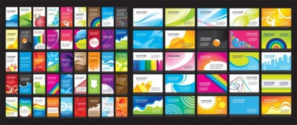 Colorful Business Cards Vector Pack web visiting vector unique ui elements stylish quality presentation original new interface illustrator high quality hi-res HD graphic fresh free download free elements download detailed design creative colorful card business cards abstract   