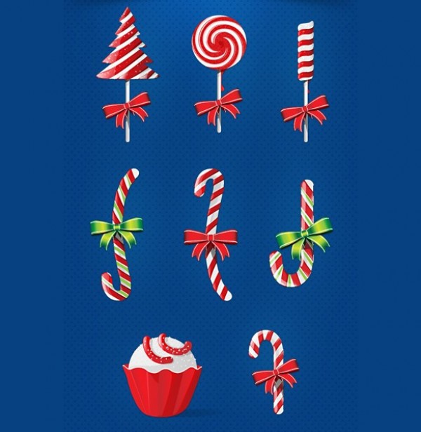 8 Christmas Candy Cane PSD Graphics xmas web unique ui elements ui stylish striped set red quality psd original new modern interface hi-res HD fresh free download free elements download detailed design creative clean christmas candy christmas candy cane candies bows   