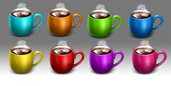 8 Steaming Coffee Cup Icons vectors vector graphic vector unique quality photoshop pack original modern illustrator illustration icons high quality fresh free vectors free download free download cup creative coffee cup coffee ai   