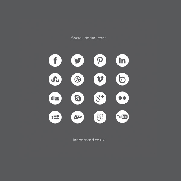 16 Round Popular Social Media Icons Set web vector unique ui elements stylish social icons set social icons social set round quality original new networking mono media interface illustrator icons high quality hi-res HD graphic fresh free download free eps elements download detailed design creative   