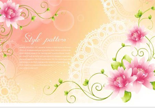 Romantic Floral Lace Card Background vector soft romantic pastel lace free download free flowers floral card background   