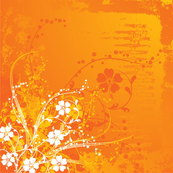 Orange Floral Summer Background web vector unique ui elements summer stylish rustic quality original orange new interface illustrator hot high quality hi-res HD grungy grunge graphic fresh free download free flowers floral eps elements download detailed design creative background   