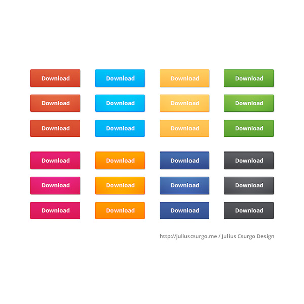 24 Beautiful Gradient UI Buttons Set PSD web unique ui elements ui buttons ui stylish states set rectangle quality psd pack original new modern interface hi-res HD gradient fresh free download free elements download detailed design creative colorful clean buttons   