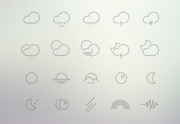 61 Subtle Outline Weather Icons Vector Pack weather icons weather vector weather icons ui elements ui set outline weather icons outline icons line icons free download free   