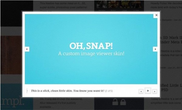 Custom Lightbox Viewer Skin Interface PSD web unique ui elements ui stylish skin quality psd original new modern interface image viewer hover hi-res HD fresh free download free elements download detailed design creative clean active   