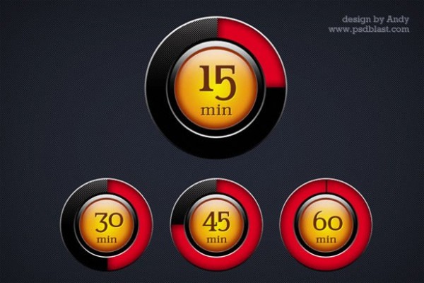 Sleek Textured Timer Icon PSD web unique ui elements ui timer icon time icon stylish simple quality psd original new modern interface icon hi-res HD fresh free download free elements download detailed design dark creative clean   