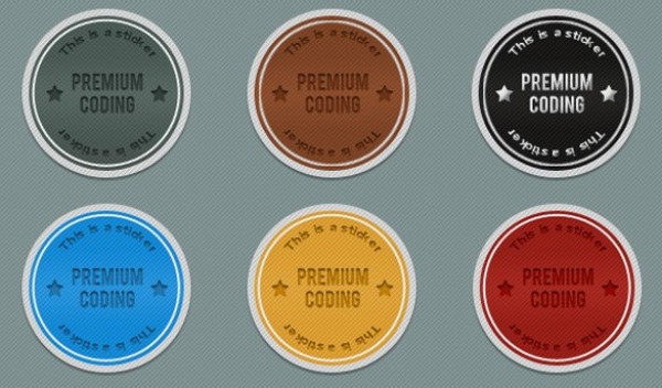 Premium Round Cork Stickers Set PSD yellow web unique ui elements ui stylish stickers sticker set round red quality psd premium original new modern interface hi-res HD green fresh free download free elements download detailed design creative cork stickers clean brown blue black   