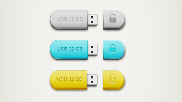 3 Colorful USB Drive Icons Set PSD yellow web USB memory stick USB keys USB icon USB drive icon USB drive unique ui elements ui stylish set quality psd original new modern memory stick interface icon hi-res HD grey fresh free download free elements download detailed design creative clean blue 3d   
