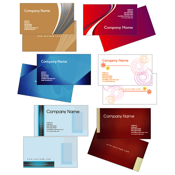 6 Professional Business Card Templates Set 240 vector professional presentation identity free download free corporate cards calling business cards business abstract   