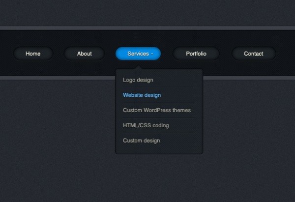 Premium Dark Navigation Menu Interface PSD web unique ui elements ui stylish quality psd original new navigation modern menu interface hi-res HD fresh free download free elements dropdown download detailed design creative clean blue bar   